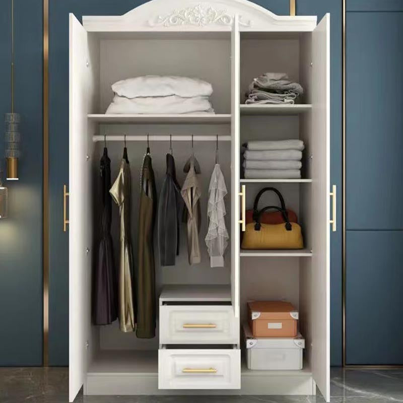 French Country Wardrobe White Wooden Wardrobe Closet for Bedroom