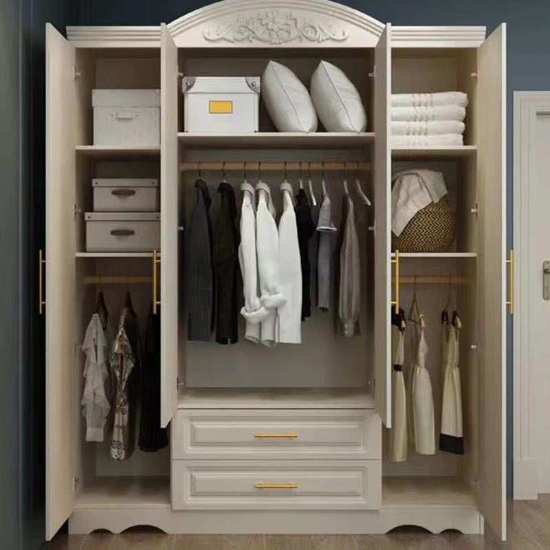 French Country Wardrobe White Wooden Wardrobe Closet for Bedroom