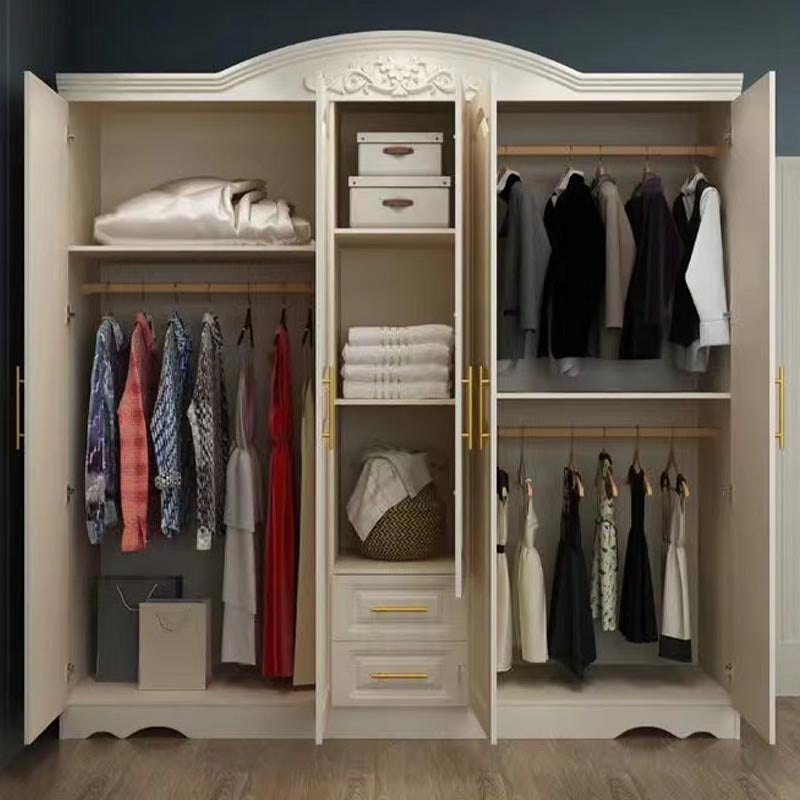 French Country Wardrobe White Wooden Wardrobe Closet for Bedroom