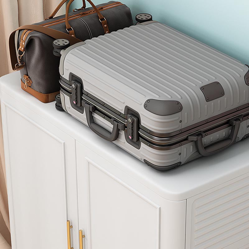 Contemporary 2-Door Wardrobe Armoire Plastic Storage Cabinet