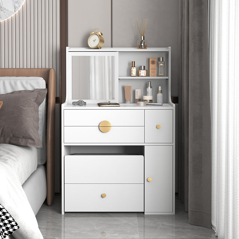 Modern Wood Vanity Dressing Table Grey/White Vanity Table with Drawers