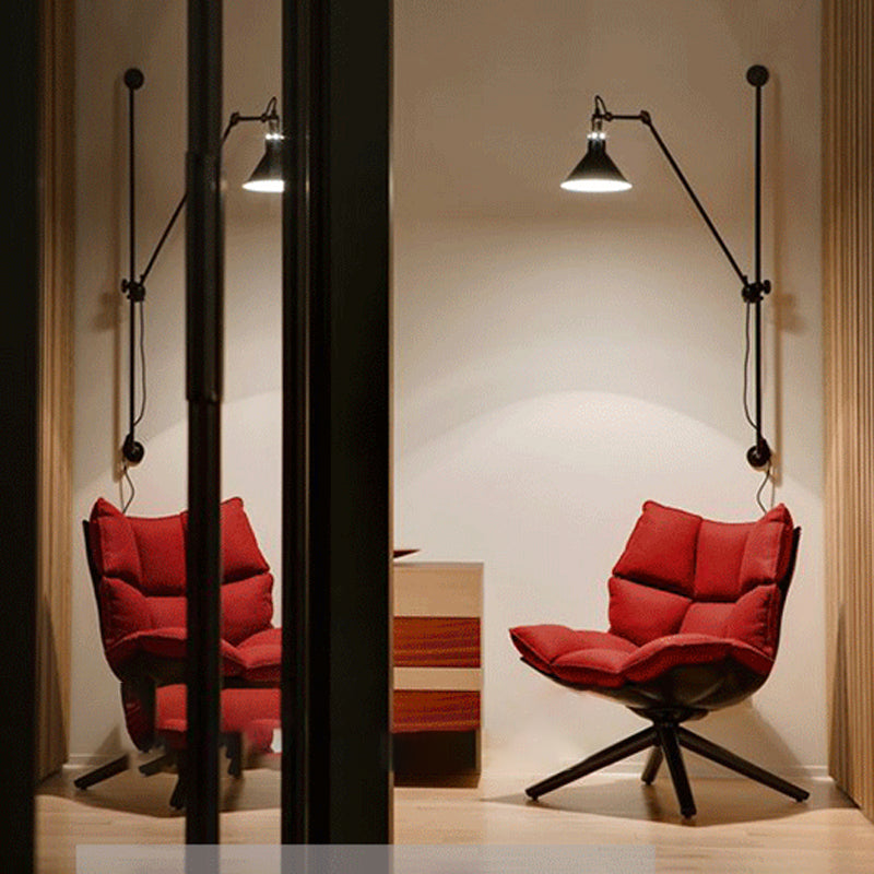 Modern Wall Sconce Linear Shape Reading Wall Light with Metal Shade for Bedroom