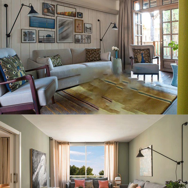 Modern Wall Sconce Linear Shape Reading Wall Light with Metal Shade for Bedroom