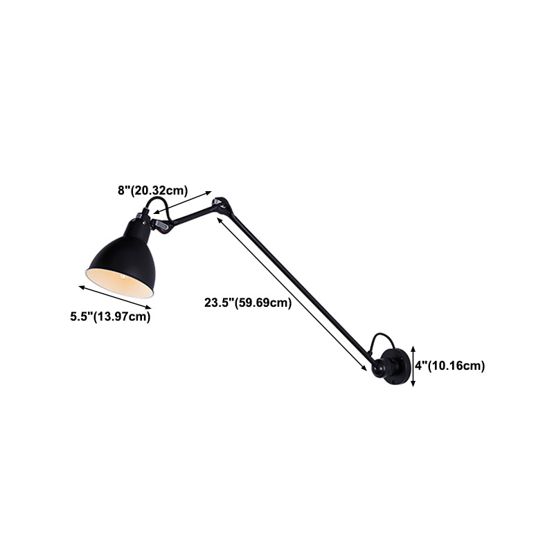 Modern Wall Sconce Linear Shape Reading Wall Light with Metal Shade for Bedroom