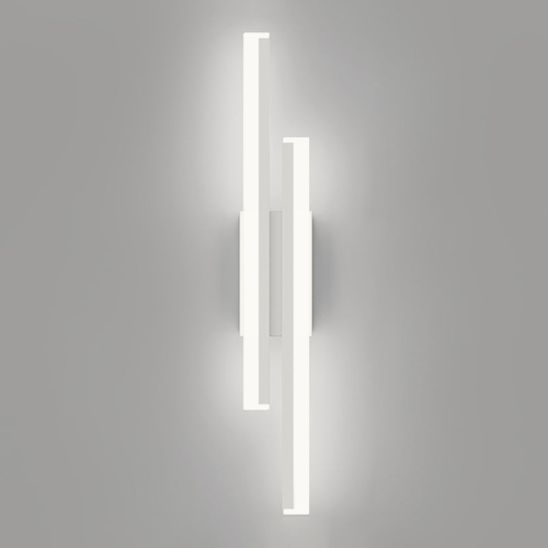 Nordic Style Iron Wall Light Strip Shape Wall Lamp with Acrylic Shade for Bedroom