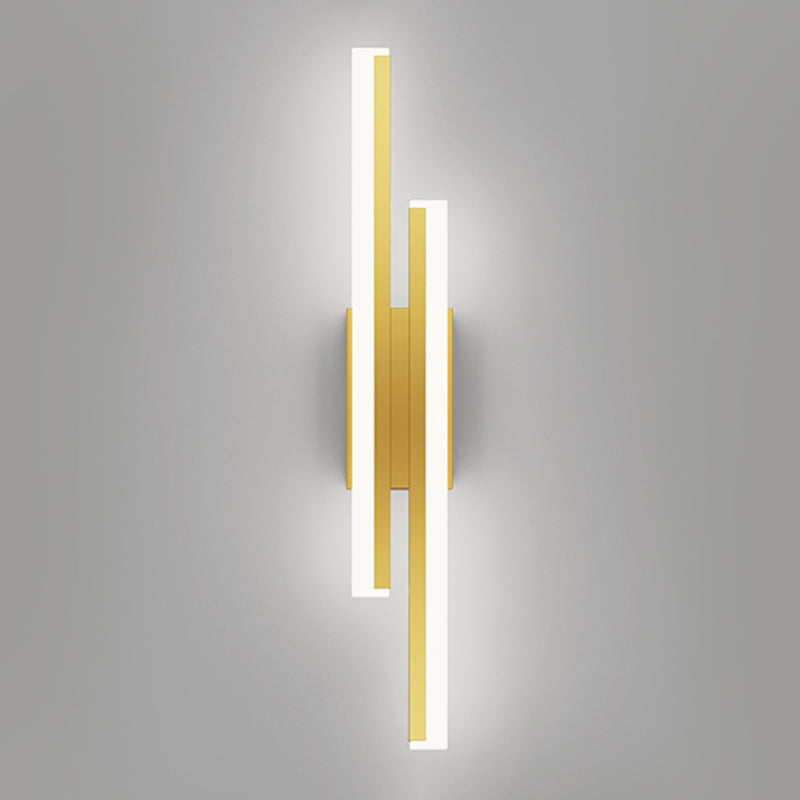Nordic Style Iron Wall Light Strip Shape Wall Lamp with Acrylic Shade for Bedroom
