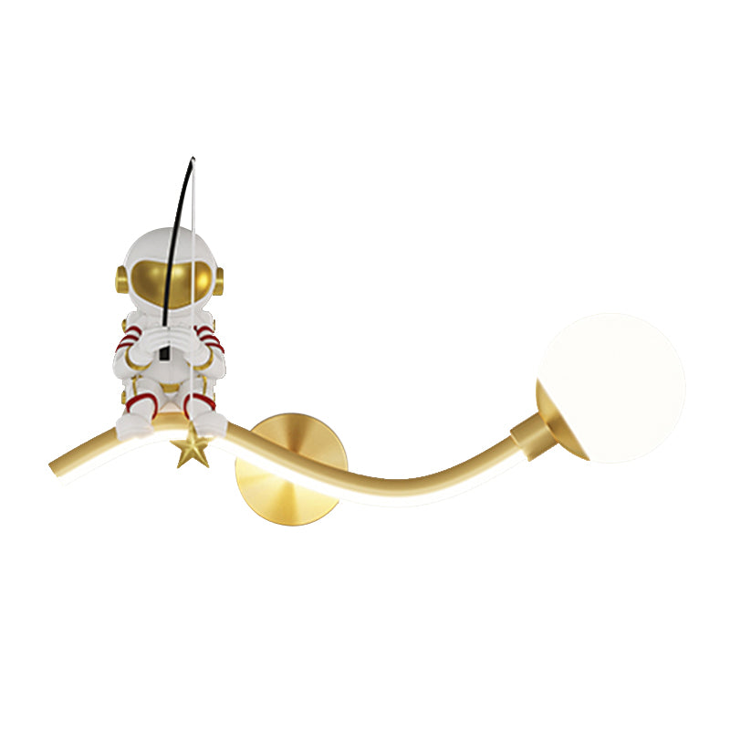 Modern LED Wall Mount Light Children Wall Light with Silica Gel Shade for Bedroom