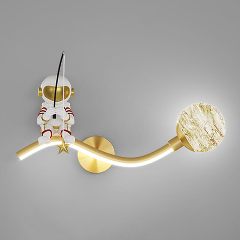 Modern LED Wall Mount Light Children Wall Light with Silica Gel Shade for Bedroom