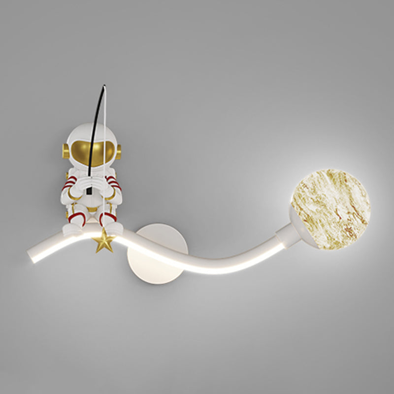 Modern LED Wall Mount Light Children Wall Light with Silica Gel Shade for Bedroom