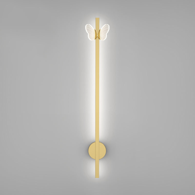 Strip Shape Wall Mount Light Butterfly LED Wall Light with Acrylic Shade for Bedroom