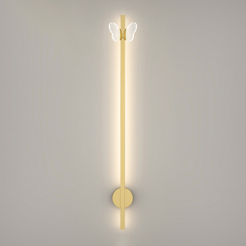 Strip Shape Wall Mount Light Butterfly LED Wall Light with Acrylic Shade for Bedroom