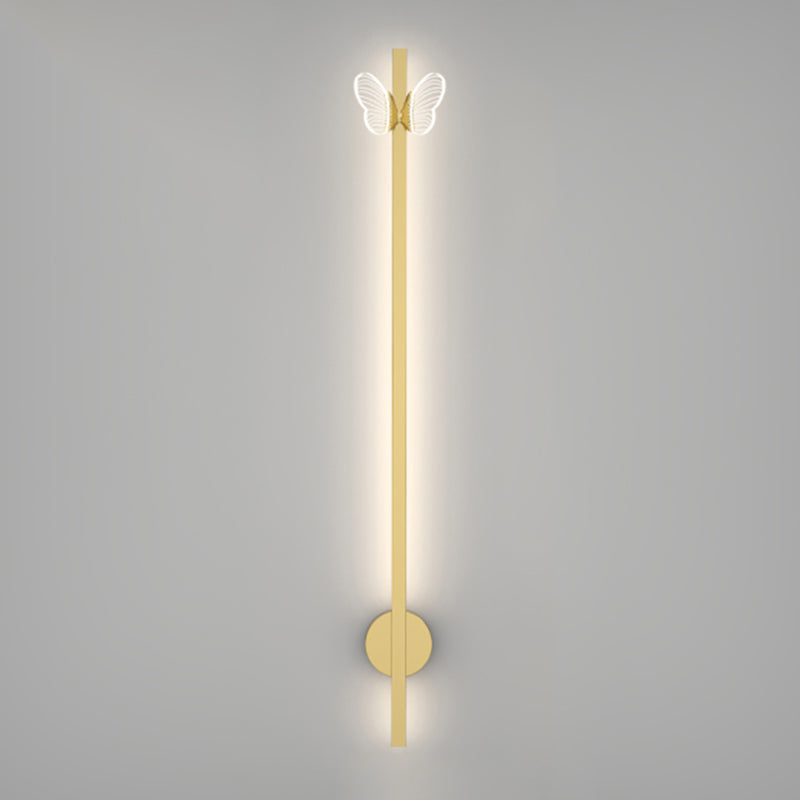 Strip Shape Wall Mount Light Butterfly LED Wall Light with Acrylic Shade for Bedroom