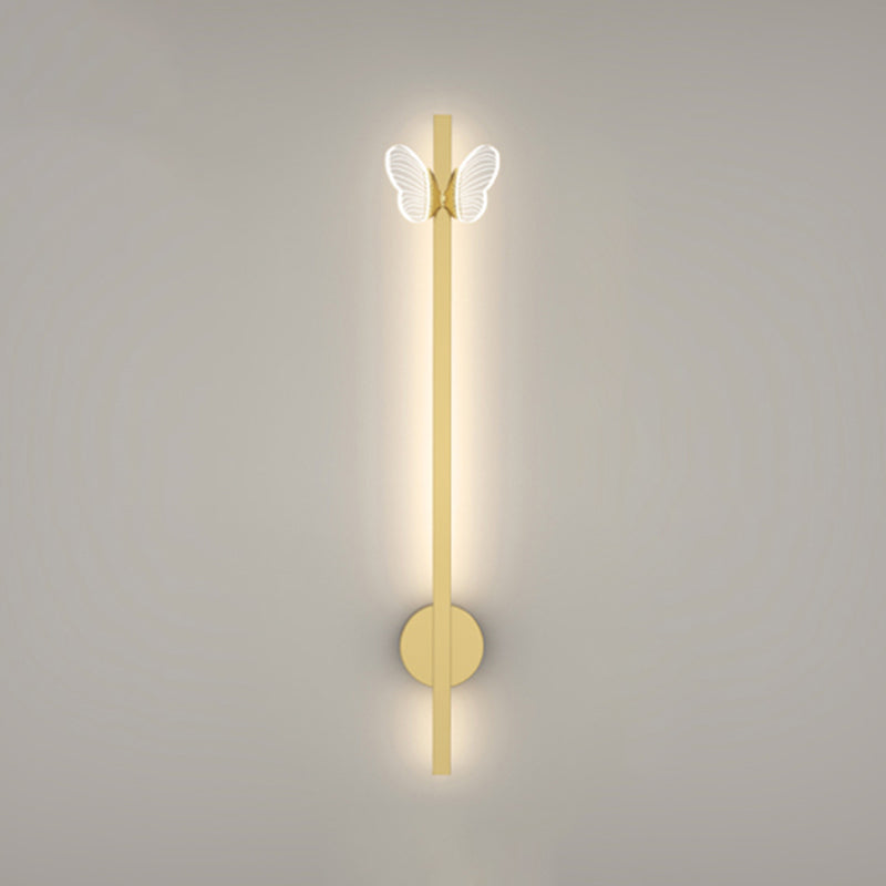 Strip Shape Wall Mount Light Butterfly LED Wall Light with Acrylic Shade for Bedroom