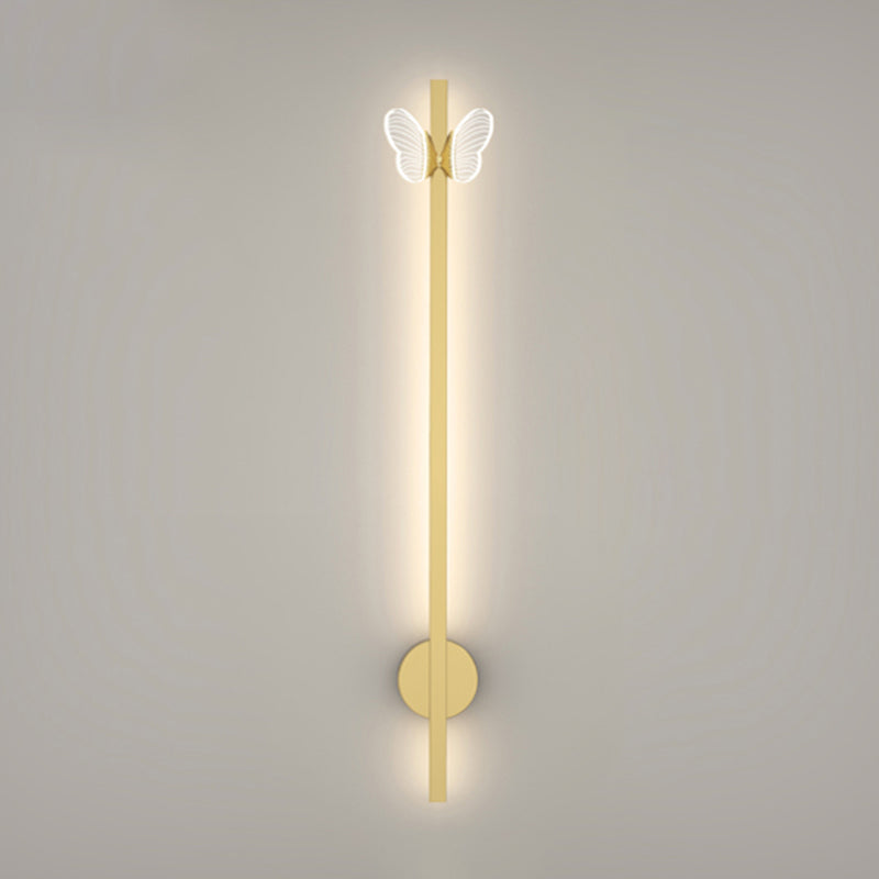 Strip Shape Wall Mount Light Butterfly LED Wall Light with Acrylic Shade for Bedroom