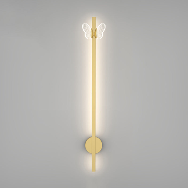 Strip Shape Wall Mount Light Butterfly LED Wall Light with Acrylic Shade for Bedroom