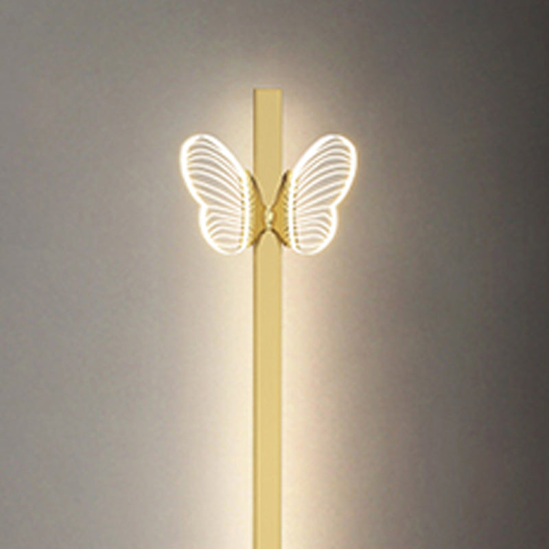 Strip Shape Wall Mount Light Butterfly LED Wall Light with Acrylic Shade for Bedroom