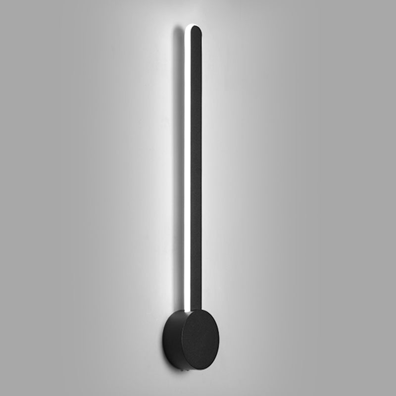Metal Linear Shape Wall Light Modern Style Multi Lights Wall Mounted Light in Black
