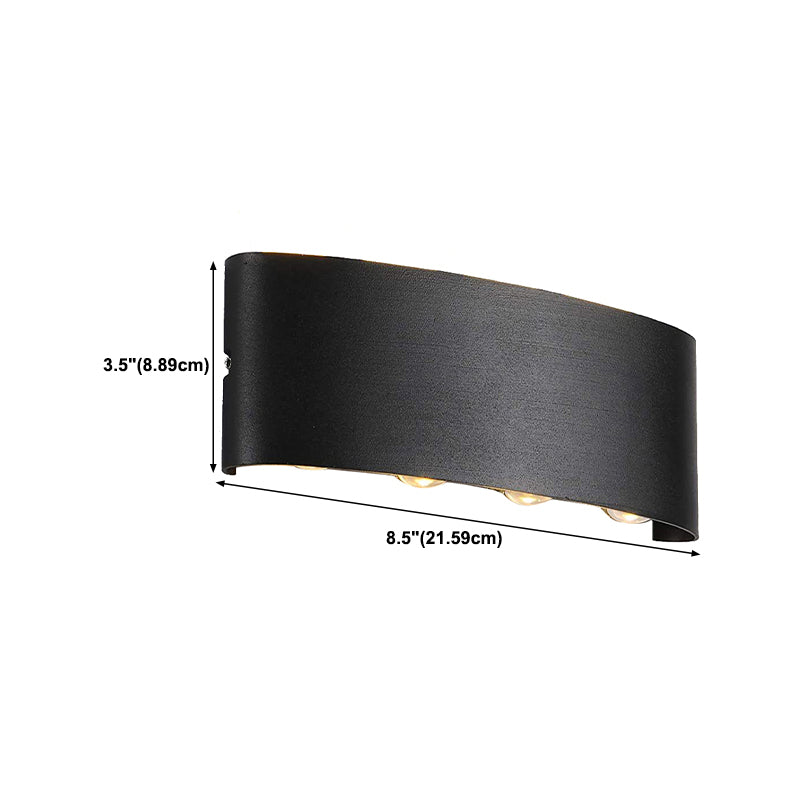 Multi Lights Wall Mount Light Modern Black LED Wall Light for Living Room