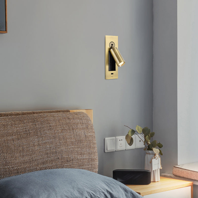 1 Light Wall Sconce Modern Style Metal Wall Lighting for Bedside