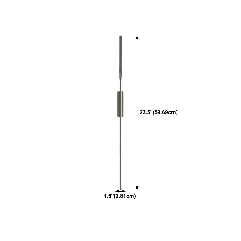 Linear Shape Metal Wall Light Modern Style Multi Lights Wall Mounted Light in Black