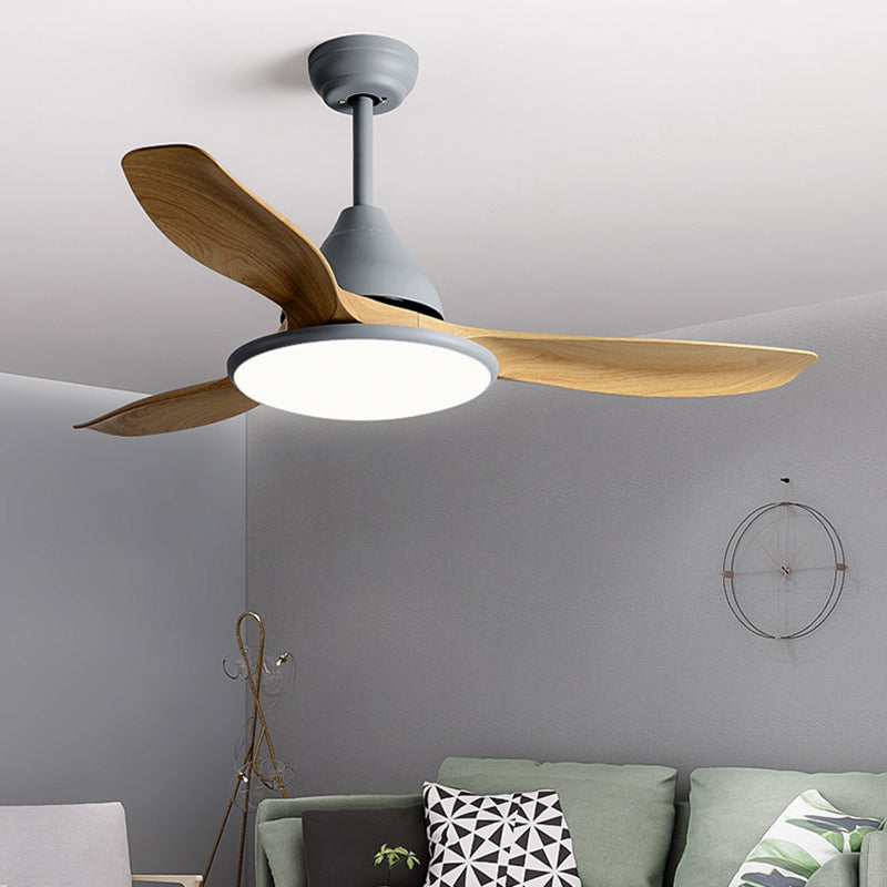 Unique Shape Metal Ceiling Fan Light Kids Style 1-Light Ceiling Fan Lamp for Living Room