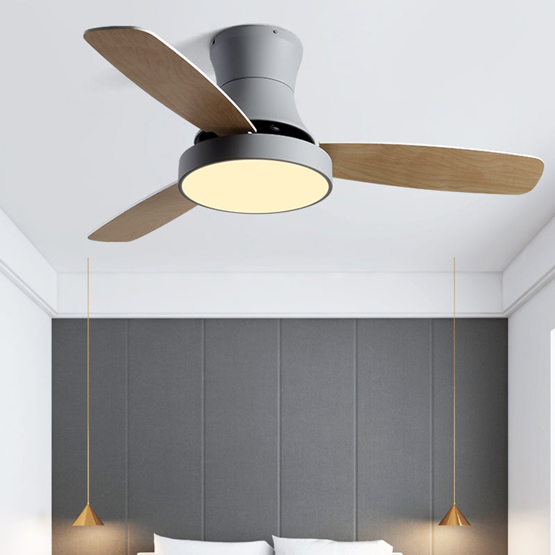 Geometry Ceiling Fan Light Kids Style Metal 1-Light Ceiling Fan Lamp for Living Room