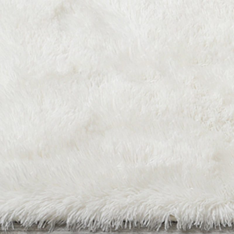 Simple Plain Carpet Polyester Shag Indoor Rug Pet Friendly Rug for Adult's Bedroom