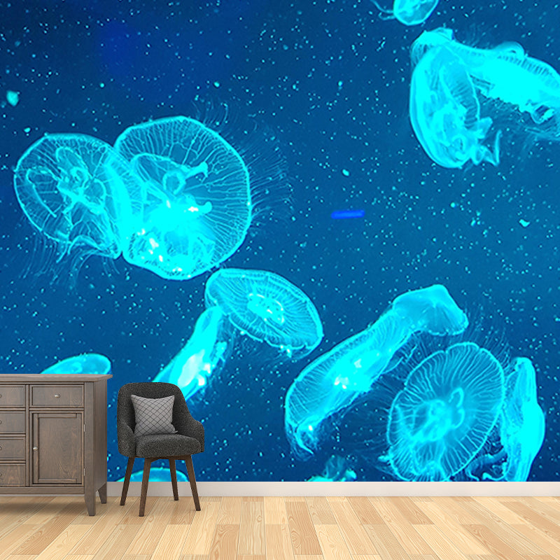 Tropical Stain Resistant Wall Mural Bathroom Murals Jellyfish Photography Wall Mural