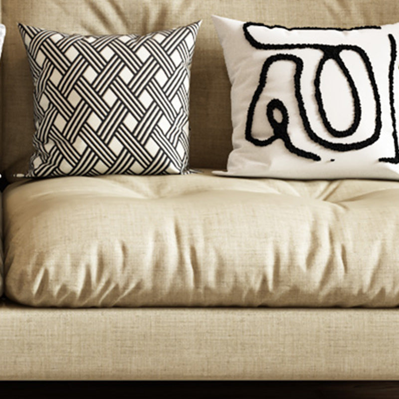Glam Tufted Standard Square Arm Living Room Faux Leather Sofa