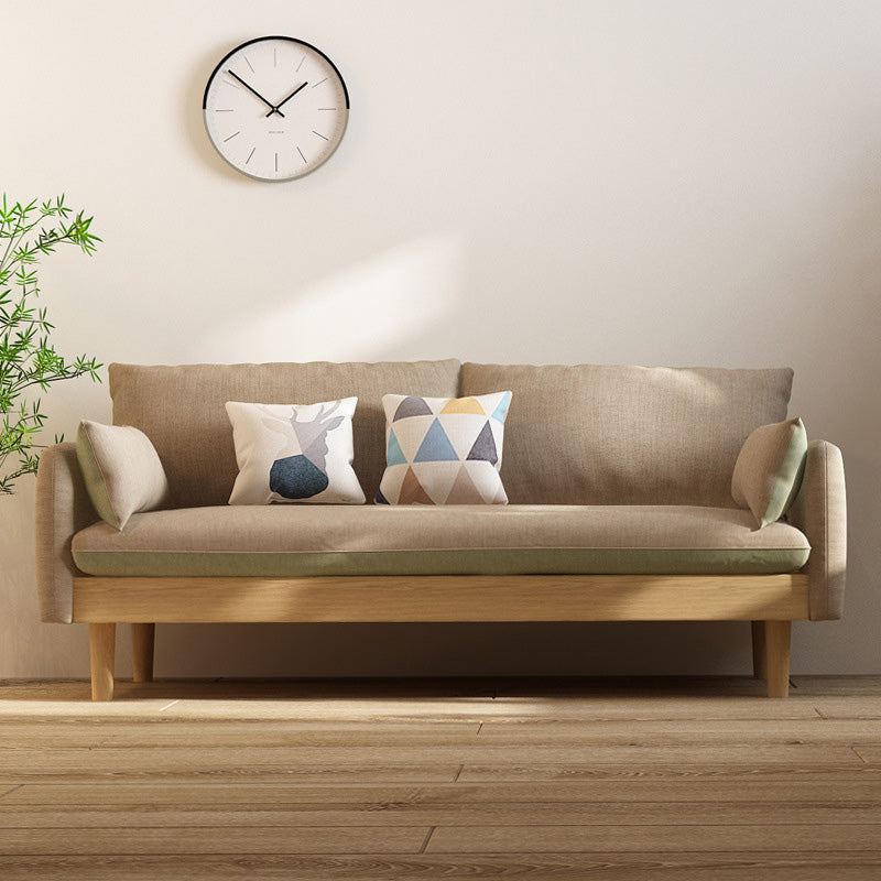 29.5" H Nordic Style Cotton Blend Square Arm Sofa for Living Room