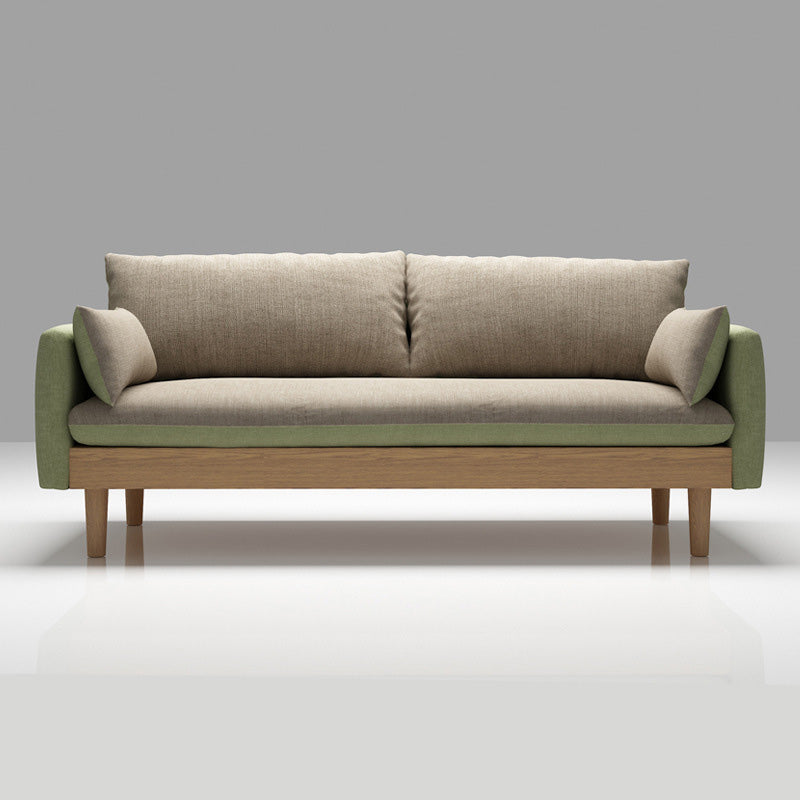 29.5" H Nordic Style Cotton Blend Square Arm Sofa for Living Room