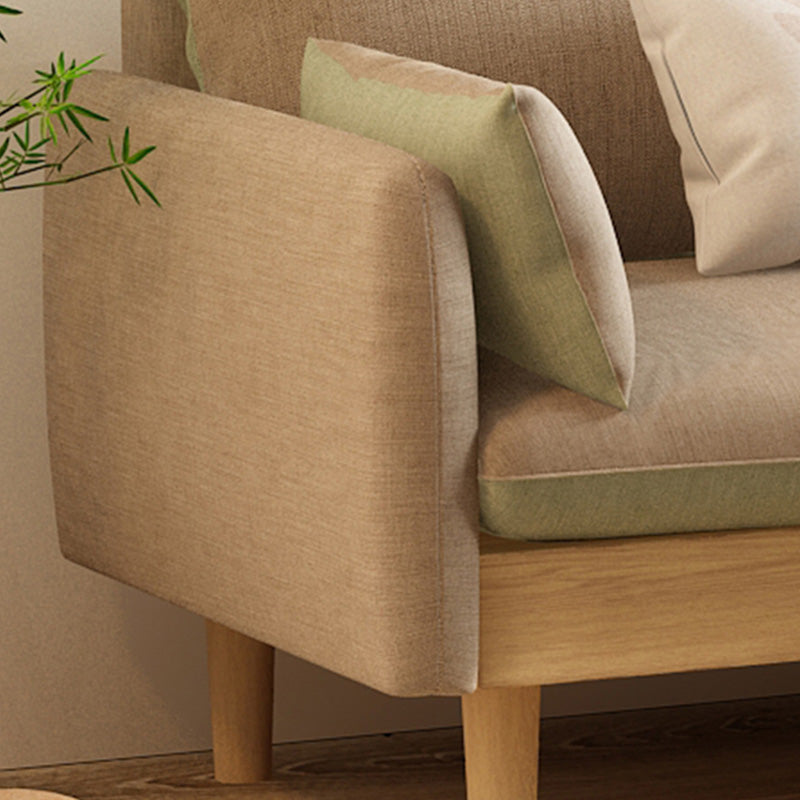 29.5" H Nordic Style Cotton Blend Square Arm Sofa for Living Room