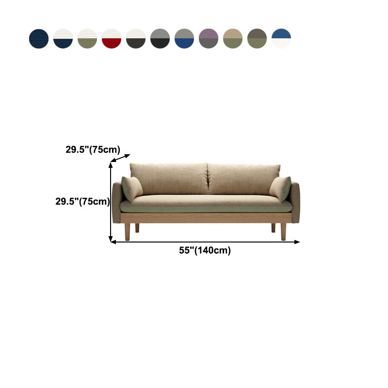 29.5" H Nordic Style Cotton Blend Square Arm Sofa for Living Room
