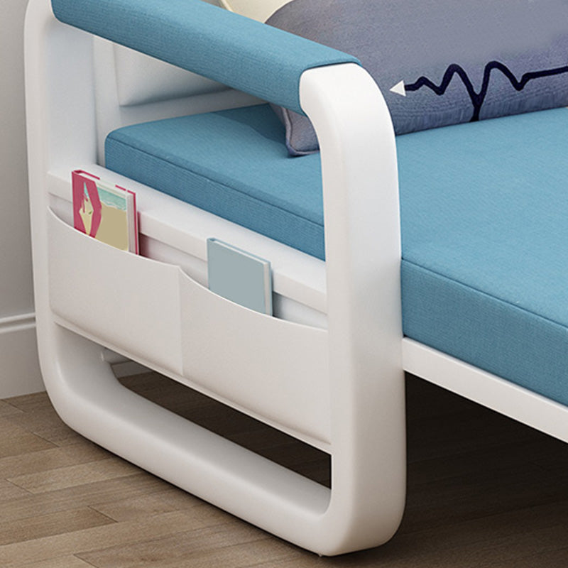 Cotton Blend Contemporary Square Arm Sofa Bed for Living Room