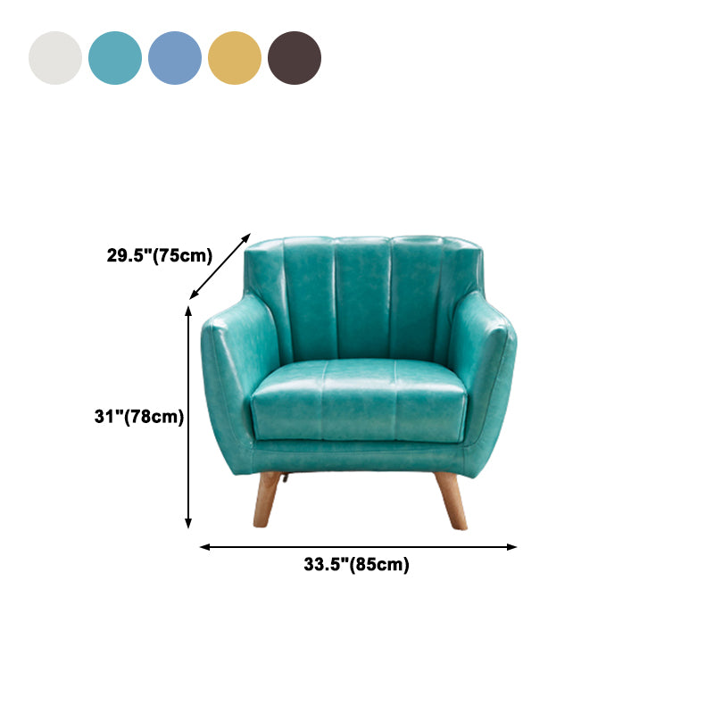 Standard Faux Leather Stain Resistant Sewn Pillow Back Sofa Couch