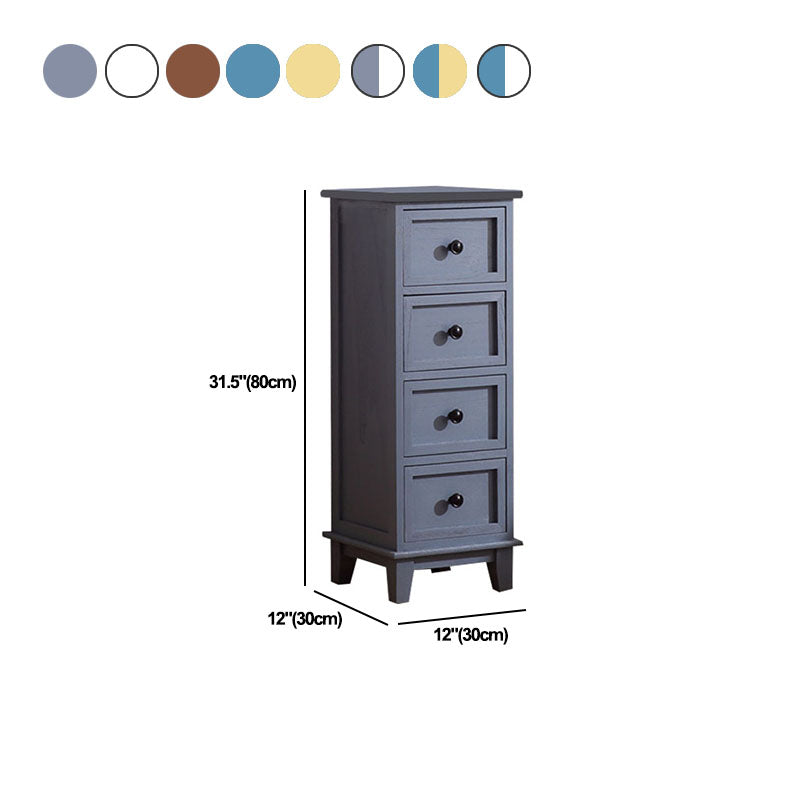 Retro Style Storage Chest Wooden Vertical Lingerie Chest for Bedroom