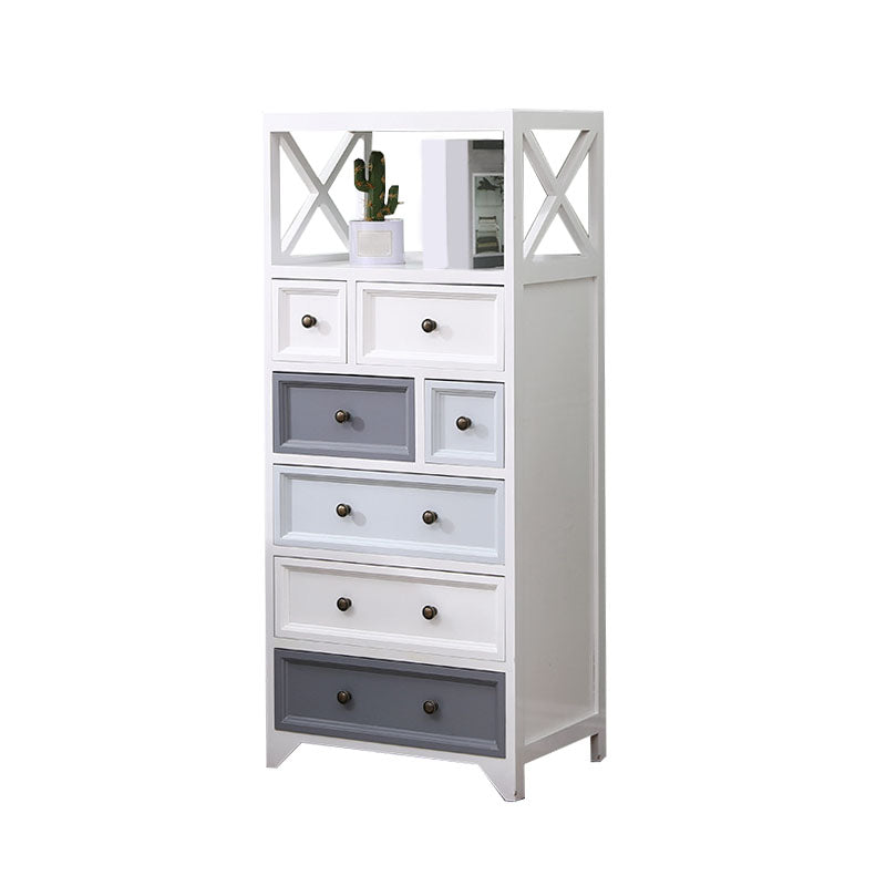 Retro Style Storage Chest Vertical Solid Wood Storage Chest Dresser for Bedroom