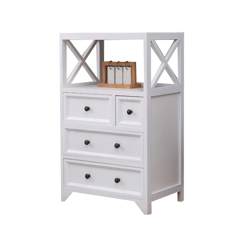 Retro Style Storage Chest Vertical Solid Wood Storage Chest Dresser for Bedroom