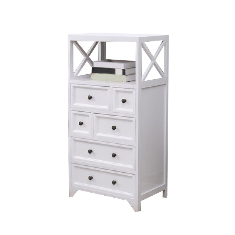 Retro Style Storage Chest Vertical Solid Wood Storage Chest Dresser for Bedroom