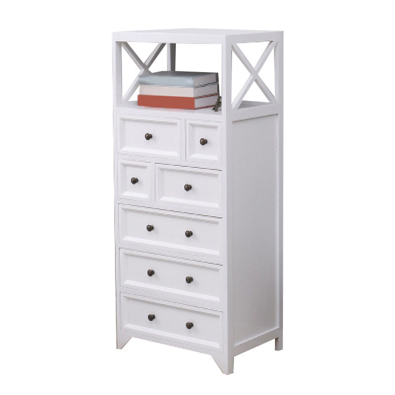 Retro Style Storage Chest Vertical Solid Wood Storage Chest Dresser for Bedroom