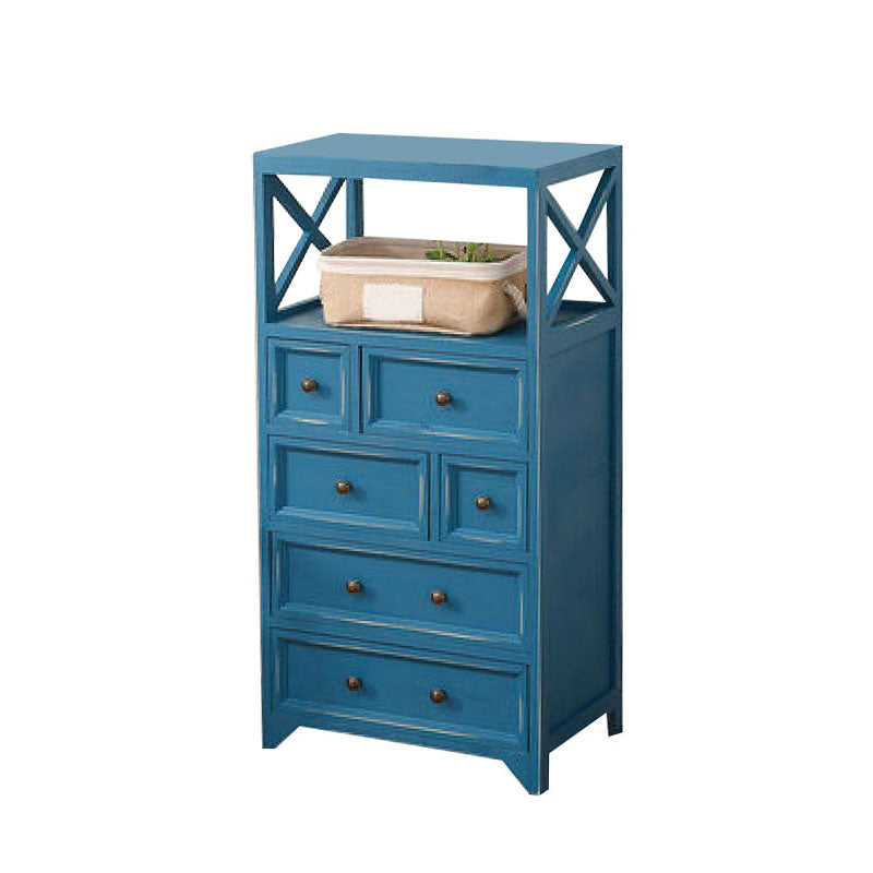 Retro Style Storage Chest Vertical Solid Wood Storage Chest Dresser for Bedroom