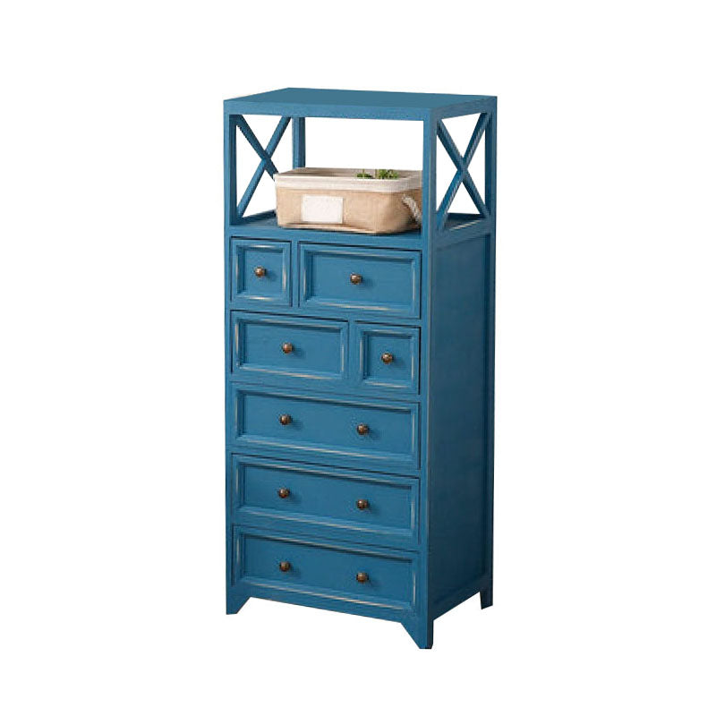 Retro Style Storage Chest Vertical Solid Wood Storage Chest Dresser for Bedroom