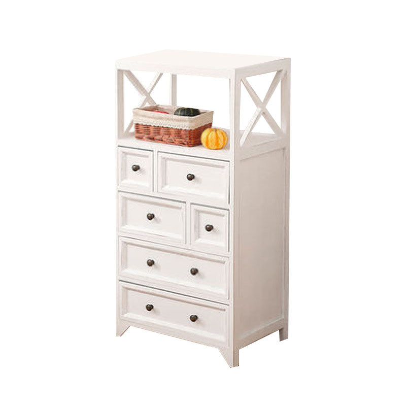 Retro Style Storage Chest Vertical Solid Wood Storage Chest Dresser for Bedroom