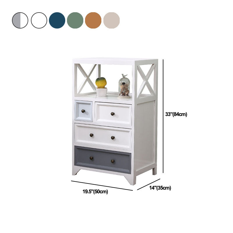 Retro Style Storage Chest Vertical Solid Wood Storage Chest Dresser for Bedroom