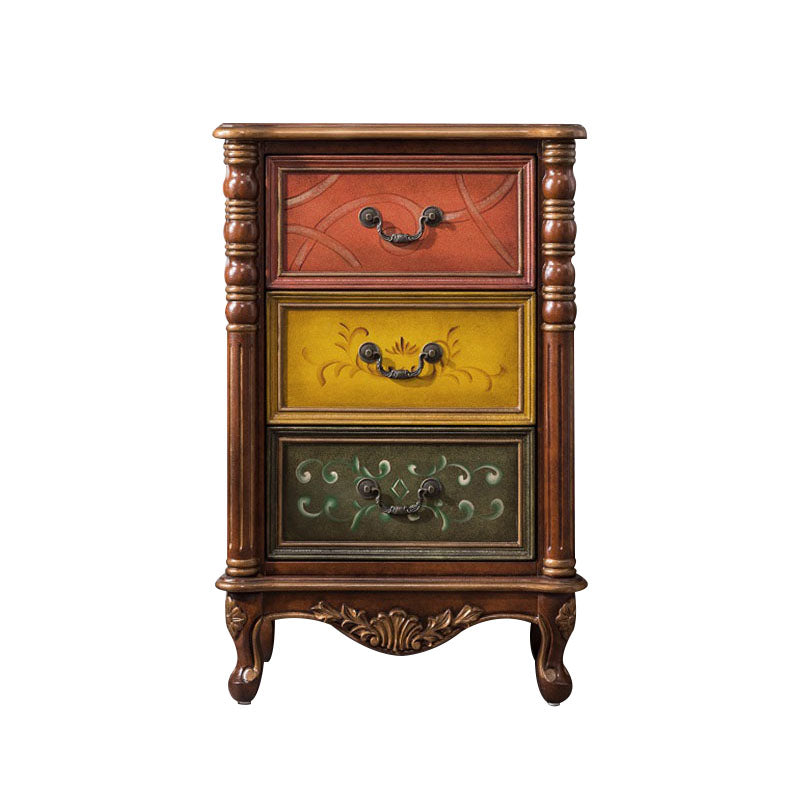 Traditional Style Storage Chest Vertical Lingerie Chest with 3 / 4 Drawers