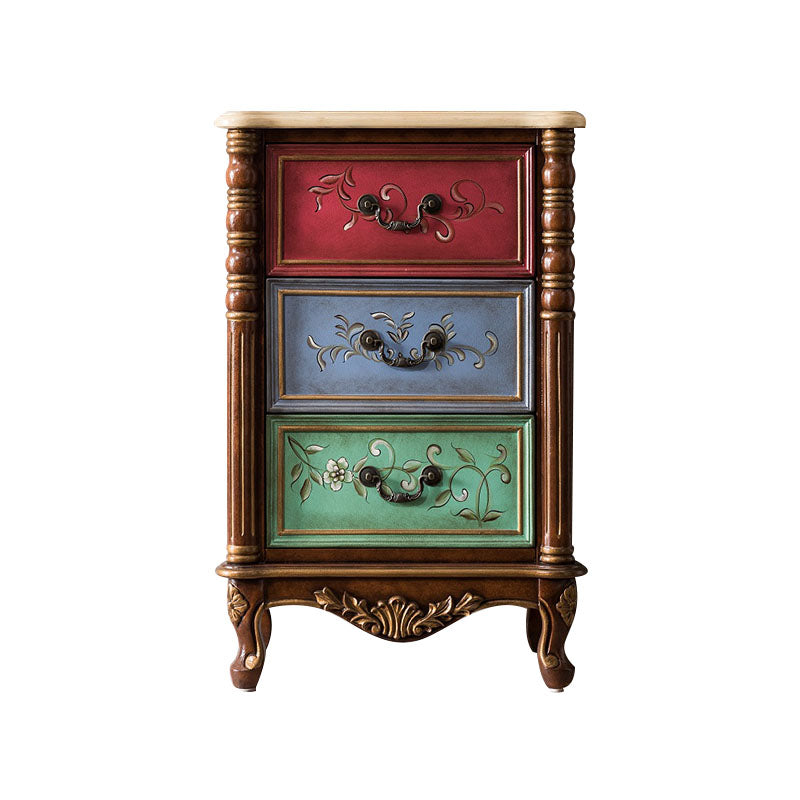 Traditional Style Storage Chest Vertical Lingerie Chest with 3 / 4 Drawers