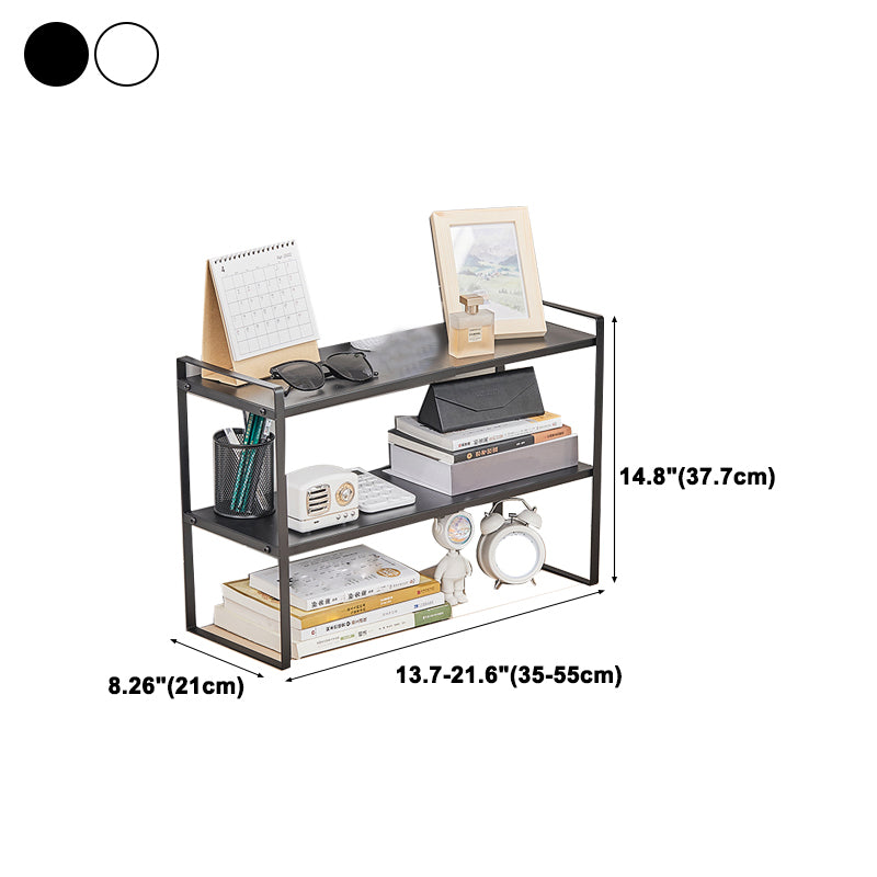 Modern Style Bookshelf Metal Open Back Bookcase for Home Office
