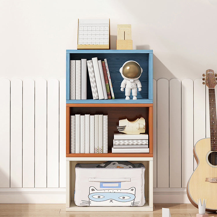 Contemporary Engineer Wood Bookshelf Closed Back Bookcase,17.7"L x 6.7"W x 11.8"H