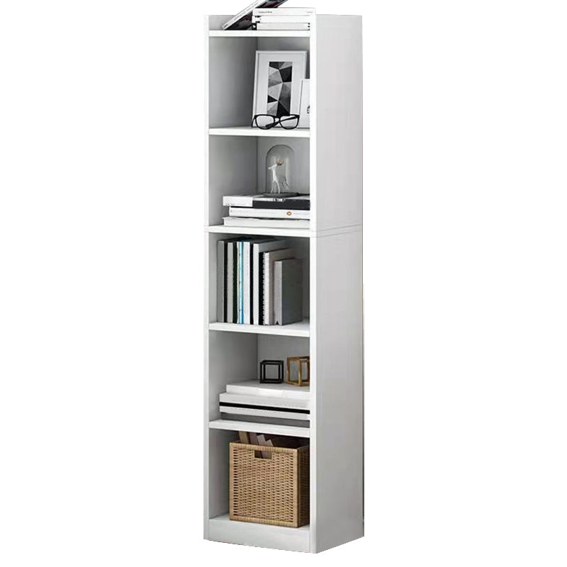 Contemporary Engineered Wood Bookcase, Geometric Bookshelf for Bedroom