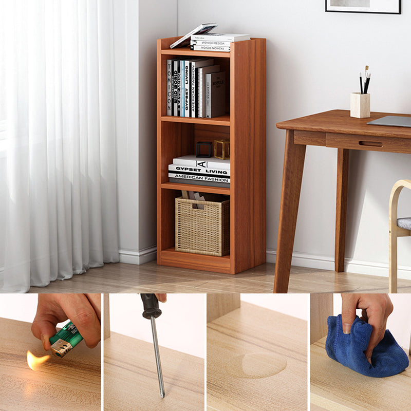 Contemporary Engineered Wood Bookcase, Geometric Bookshelf for Bedroom